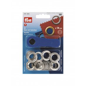 Snrehuller/Sejlring 14mm 10 stk  fv. slv