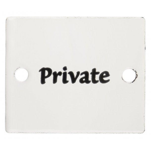 Emalje skilt - "Private"