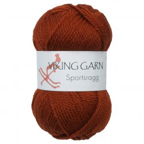 Sportsragg - Viking Garn - Farve 543 Brndt Orange