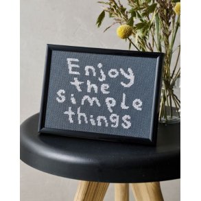 Enjoy The Simple Things - Chalkboard Aida Broderipakke