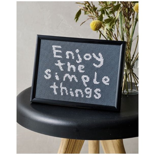 Enjoy The Simple Things - Chalkboard Aida Broderipakke