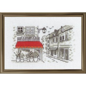 Broderi Kit - Den rde markise 15 x 10 cm