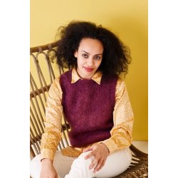 Bella By Permin - Ensfarvet basisvest  - Enkeltopskrift / Nr. 893249