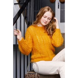 Bella By Permin - Sweater med hulmnster i rkker - Enkeltopskrift / Nr. 893257