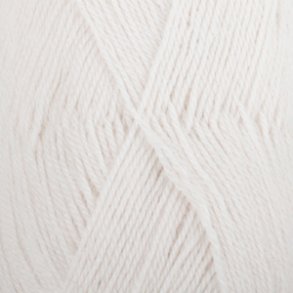 Drops Alpaca garn Unicolor 101 Hvid