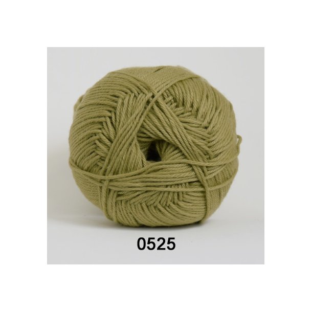 Hjertegarn - Cotton 100 Farve 525 Lys Oliven