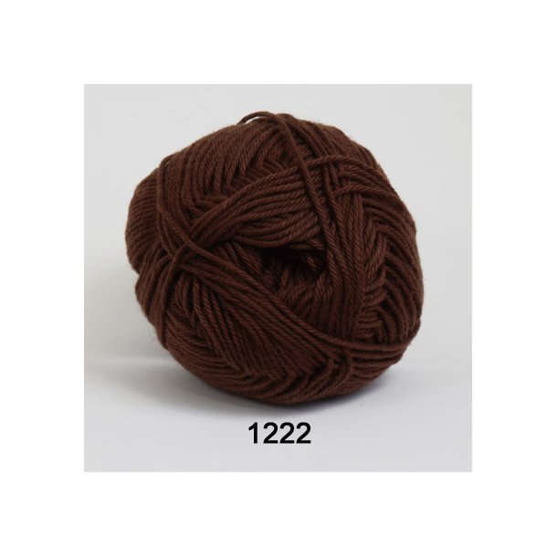 Hjertegarn - Cotton 100 Farve 1222 Brun