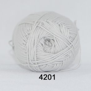 Hjertegarn - Cotton 100 Farve 4201 Lys Gr
