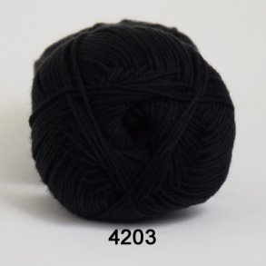 Hjertegarn - Cotton 100 Farve 4203 Sort
