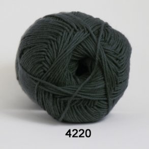 Hjertegarn - Cotton 100 Farve 4220 Mrk Gr