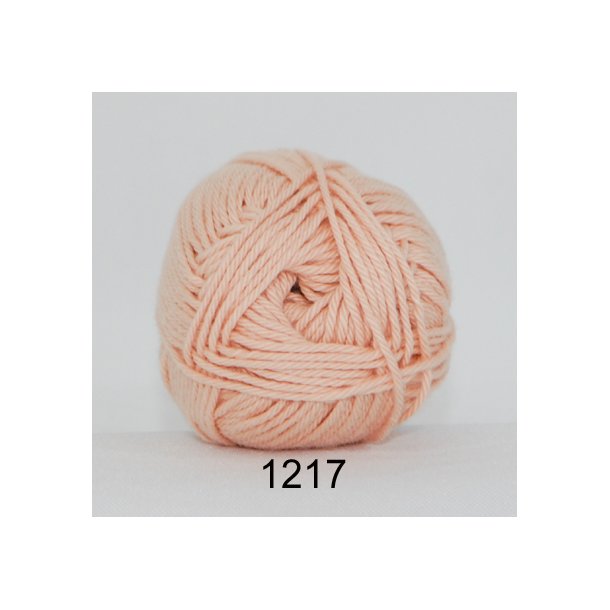 Hjertegarn - Cotton 100 Farve 1217 Lys Laks