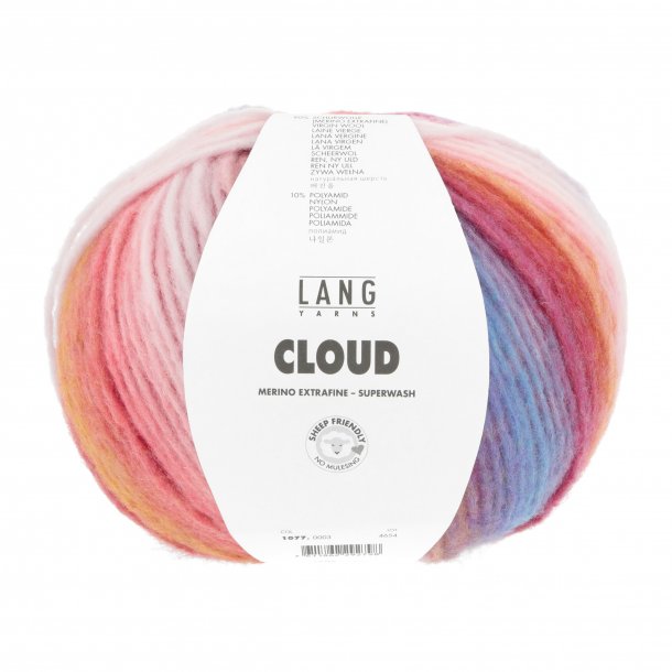 Lang Yarns - Cloud Multicolor Fv. 03 - LANG YARNS - CLOUD - SUPER PRIS Thecornershop.dk - Billigt Garn, og Interiør.