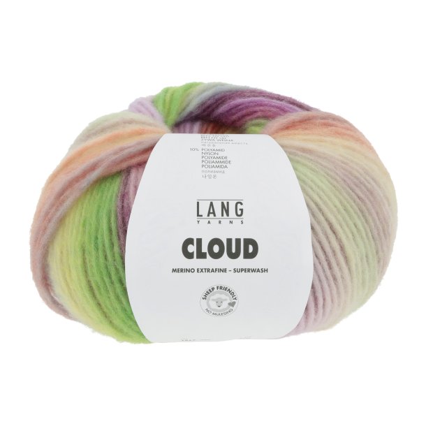 Lang Yarns - Cloud Multicolor Fv. 09 Lilla/Grøn/Blå