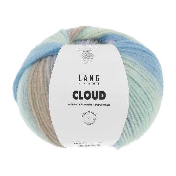 Lang Yarns - Cloud Multicolor Fv. 14 Grn/Bl/Lilla