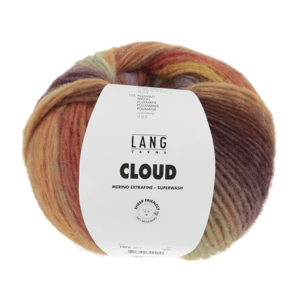 Lang Yarns - Cloud Multicolor Fv. 17 Brun/Rd/Mint
