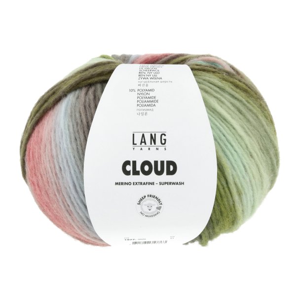 Lang Yarns - Cloud Multicolor Fv. 20 Grn/Oliven/Bl/Violet