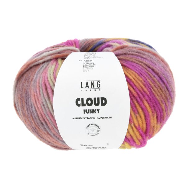 Lang Yarns - Cloud Funky Fv. 23 Melon/Gul/Marine/Mauve Multi