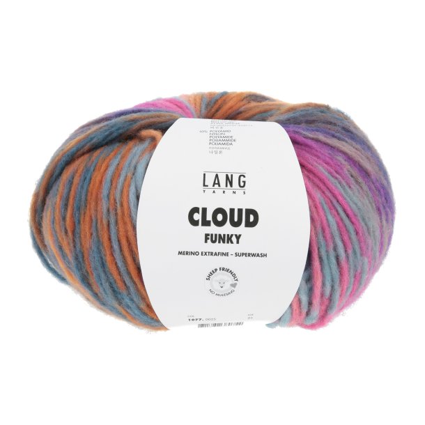 Lang Yarns - Cloud Funky Fv. 25 Pink/Orange/Ocean/Petrol Multi