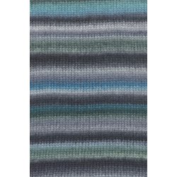 Lang Yarns - Cloud Fv. 30 Turkis/Gr�/Sort/Gr�n Multi