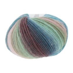 Lang Yarns - Cloud Fv. 33 Mint/Turkis/Brun Multi