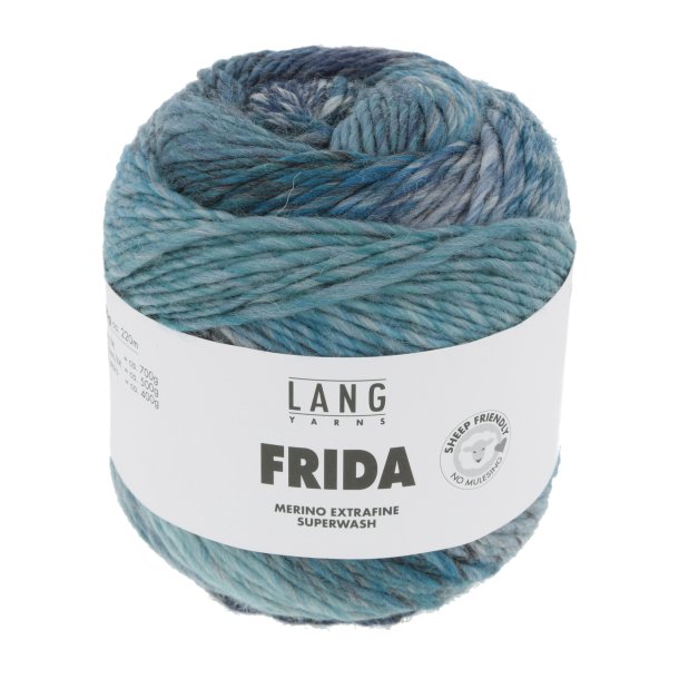 Lang Yarns - Frida Fv. 08 Petrol/Gr Multi