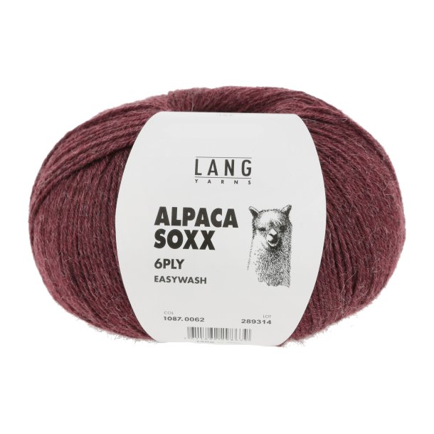 Lang Yarns - Alpaca Soxx 6PLY Fv. 62 Burgunder Melange