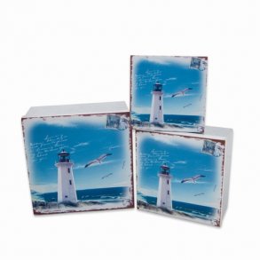 Metal�ske m/fyrt�rnsdeko, s�t a 3, ass 