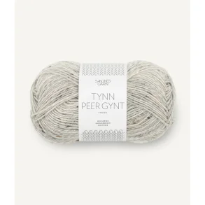 Sandnes - Tynn Peer Gynt Fv. 1034 Lys grmeleret med Natur Tweed