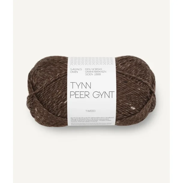 Sandnes - Tynn Peer Gynt Fv. 3085 Mrk Brun M/Natur Tweed