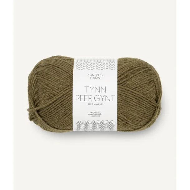 Sandnes - Tynn Peer Gynt Fv. 9873 Dark Olive. 