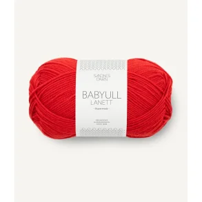 Sandnes - Babyull Lanett Fv. 4018 Scarlet Red. 