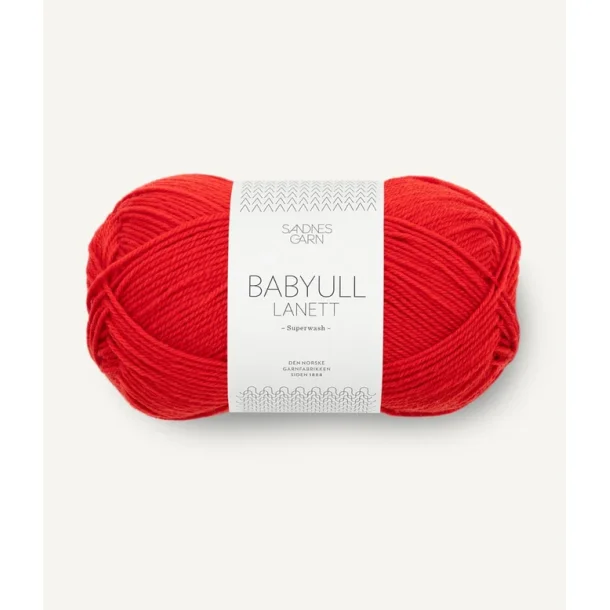 Sandnes - Babyull Lanett Fv. 4018 Scarlet Red. 