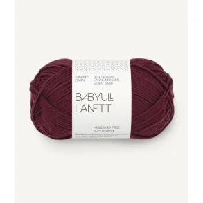 Sandnes - Babyull Lanett Fv. 4372 Dyp Burgunder