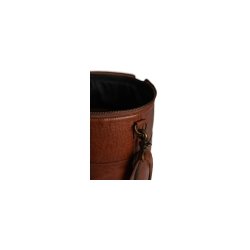 Muud - Saturn XL - Stor Ldertaske til dit strikkeudstyr mm. Farve Rich Brown