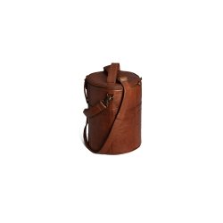 Muud - Saturn XL - Stor Ldertaske til dit strikkeudstyr mm. Farve Rich Brown