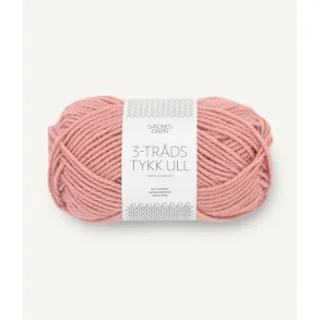 Sandnes - 3-Trds Tykk Ull. Fv. 4023 Gammel Rosa