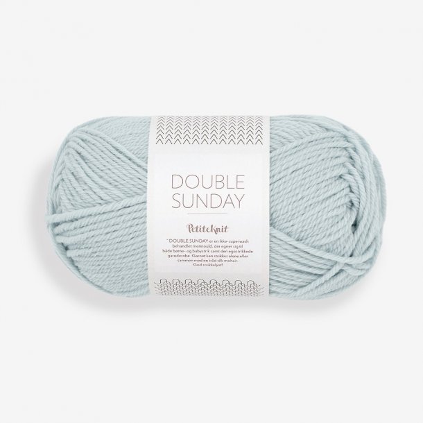 Sandnes - PetiteKnit Double Sunday farve 5930 Pale Blu