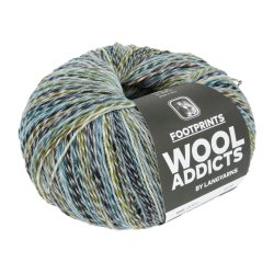 Lang Yarns - Footprints Wool Addict Fv. 01 Bl/Grn Multi