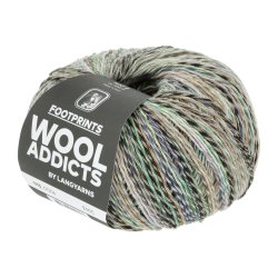 Lang Yarns - Footprints Wool Addict Fv. 04 Turkis/Brun/Bl Multi