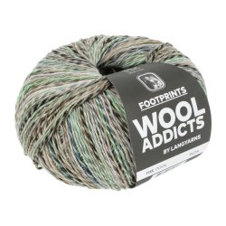 Lang Yarns - Footprints Wool Addict Fv. 04 Turkis/Brun/Bl Multi