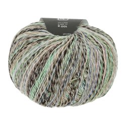 Lang Yarns - Footprints Wool Addict Fv. 04 Turkis/Brun/Bl Multi