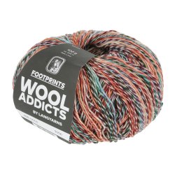 Lang Yarns - Footprints Wool Addict Fv. 05 Orange/Bl/Grn Multi