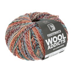 Lang Yarns - Footprints Wool Addict Fv. 05 Orange/Bl/Grn Multi