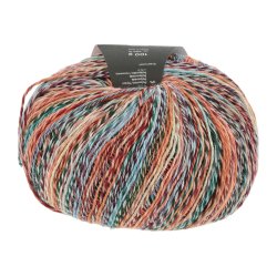Lang Yarns - Footprints Wool Addict Fv. 05 Orange/Bl/Grn Multi