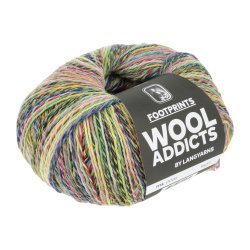 Lang Yarns - Footprints Wool Addict Fv. 06 Grn/Gul/Rose Multi