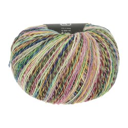 Lang Yarns - Footprints Wool Addict Fv. 06 Grn/Gul/Rose Multi