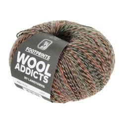 Lang Yarns - Footprints Wool Addict Fv. 08 Orange/Grn/Brun Multi