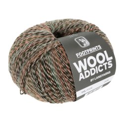 Lang Yarns - Footprints Wool Addict Fv. 08 Orange/Grn/Brun Multi