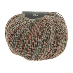 Lang Yarns - Footprints Wool Addict Fv. 08 Orange/Grn/Brun Multi