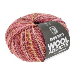 Lang Yarns - Footprints Wool Addict Fv. 10 Gul/Rose Multi